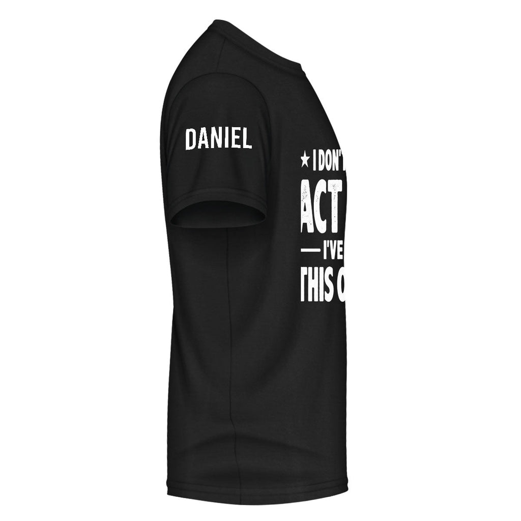 Custom Christmas & Birthday Gift for Dad, Grandpa • Doing My Best - Personalized Shirt With Design On Sleeve