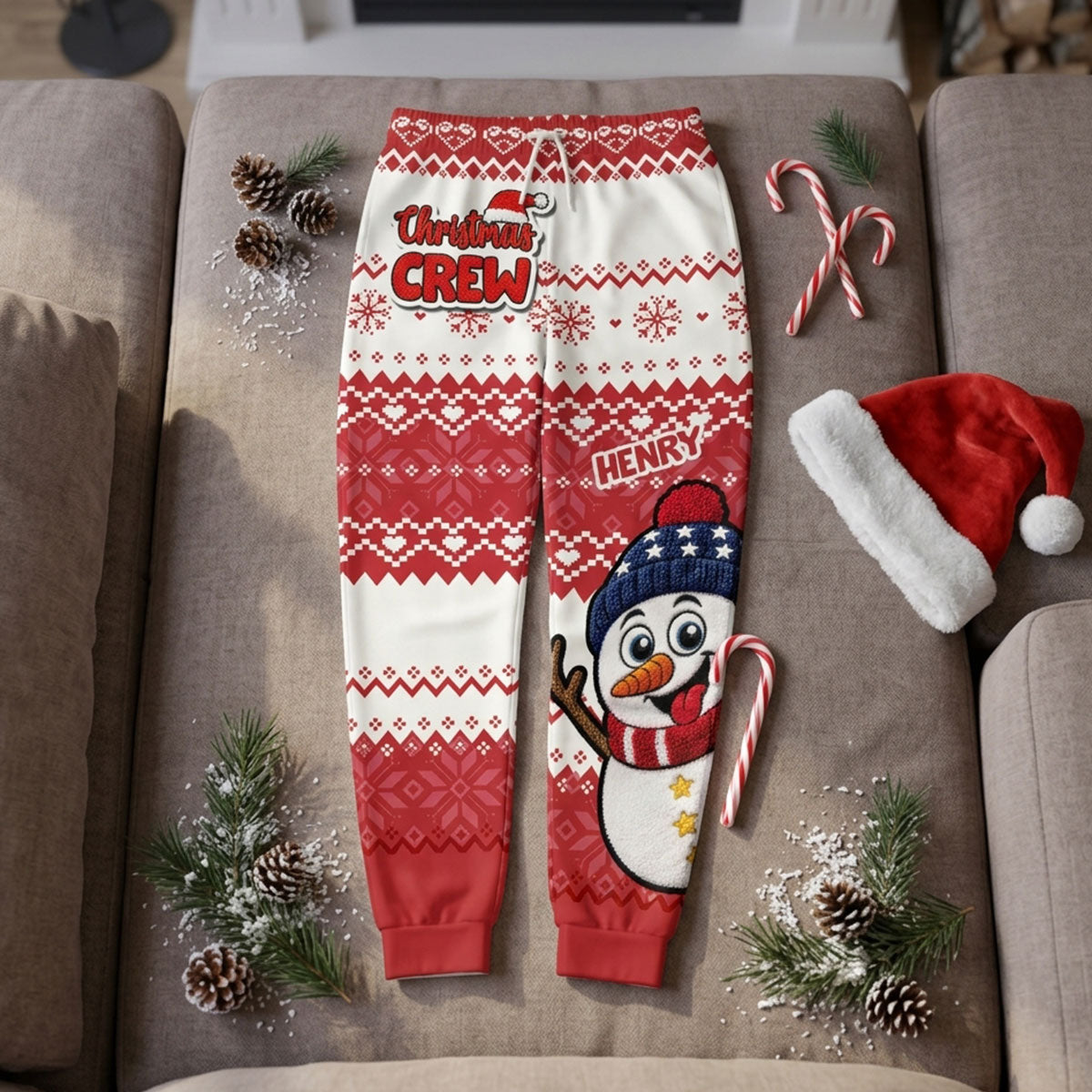Christmas Snowman - Personalized Sweatpants