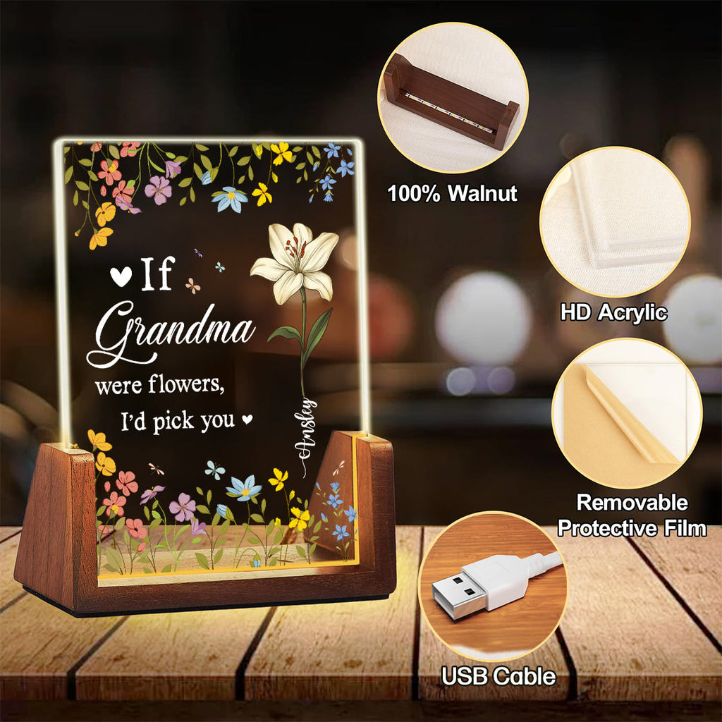 Custom Gifts for Grandma Mom Wife, Mother's Day Birthday • I Would Pick You - Personalized Night Light