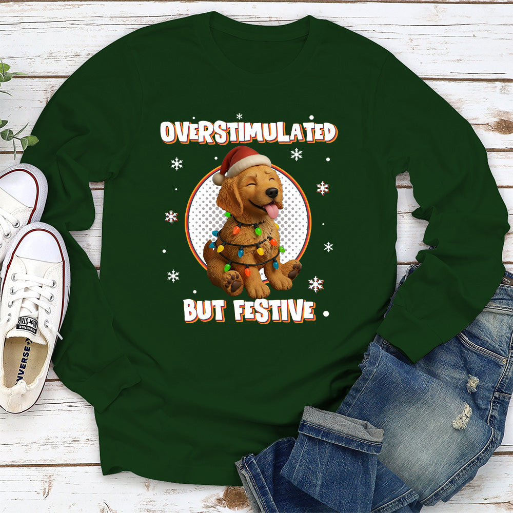 Custom Coworker, Christmas & Birthday Team Appreciation Gift • Brain Fried But Feeling Festive - Personalized Shirt
