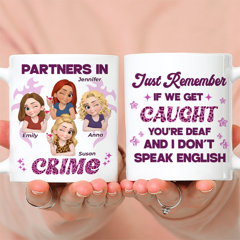 Custom Best Friend, Christmas & Birthday Friendship Keepsake Gift • My Partner In Crime - Personalized Coffee Mug