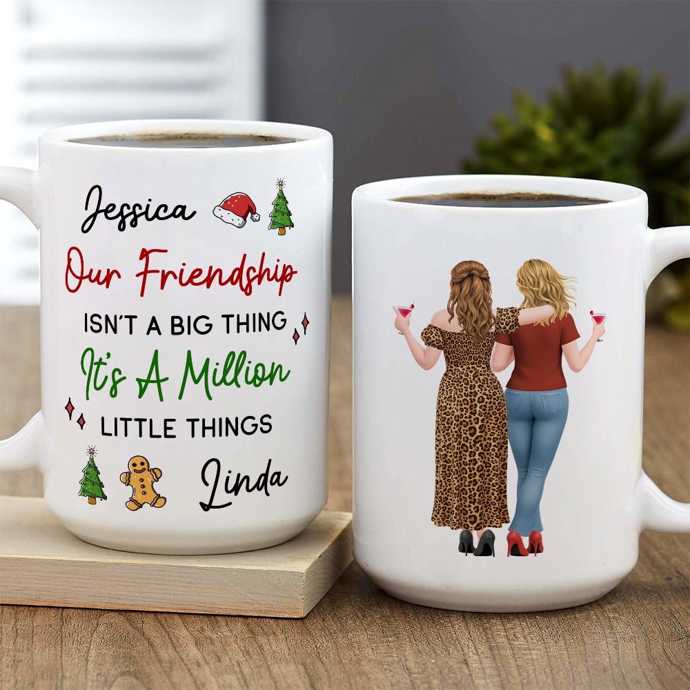 Custom Best Friend, Christmas & Birthday Friendship Keepsake Gift • Together We Create Little Magic - Personalized Coffee Mug