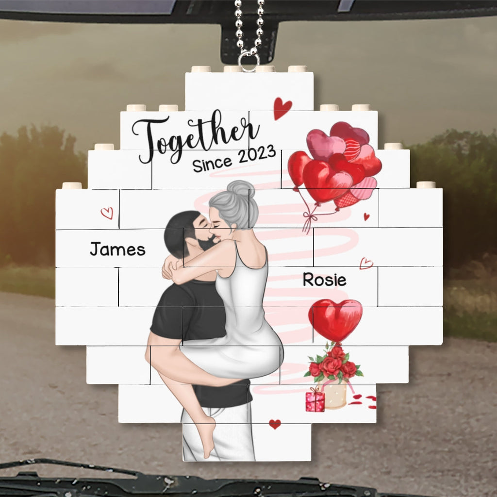 Love Is Love - Personalized Puzzle Car Ornament