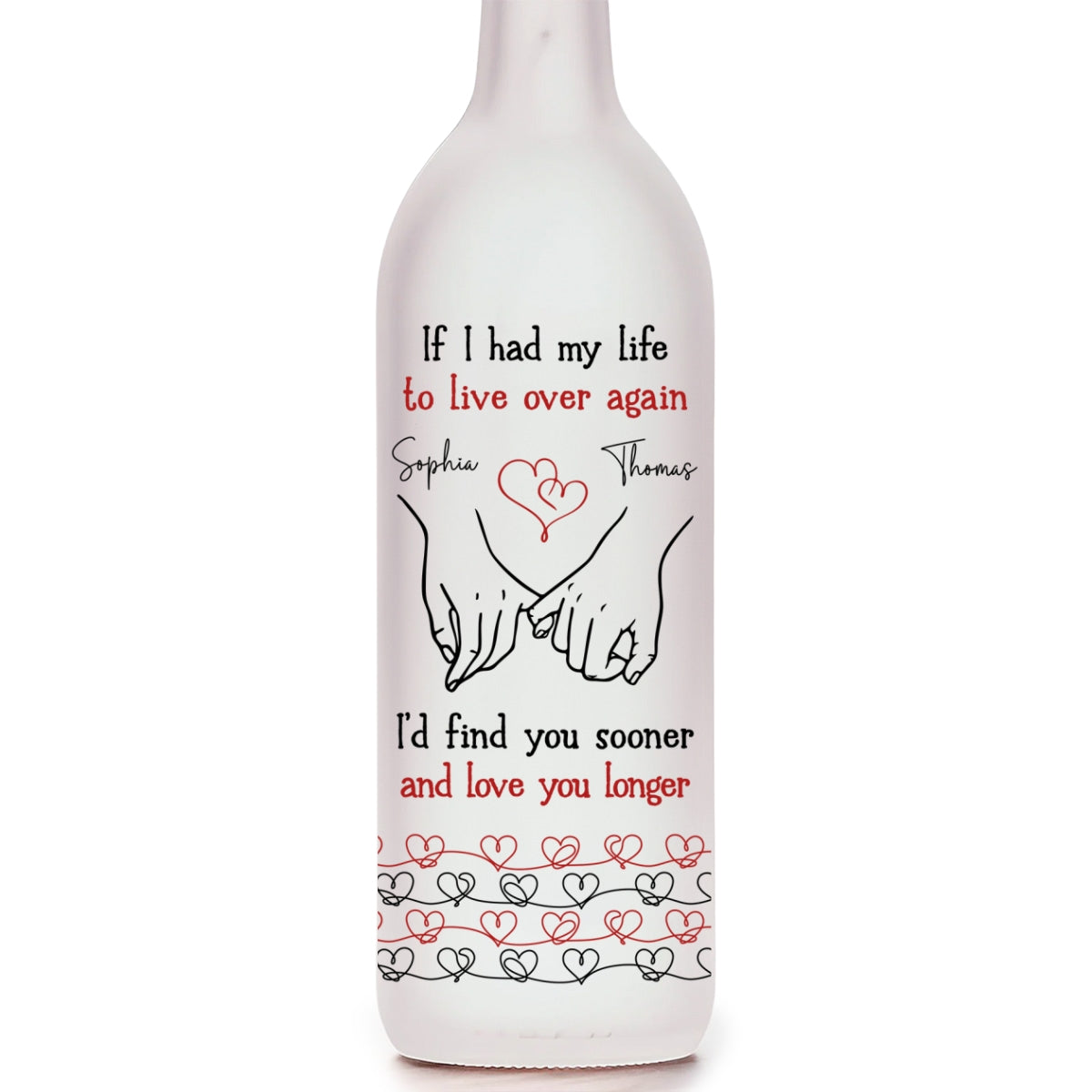 Love You Longer - Personalized Bottle Lamp