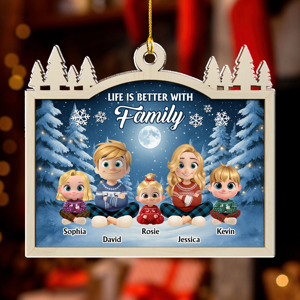 Custom Brothers & Sisters Christmas Ornament •  The Greatest Gift Gave Us - Personalized Acrylic Ornament