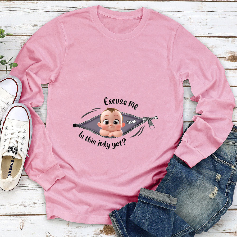 Custom Mother's Day Gift for Daughter • Expecting Parents Excuse Me Is It Yet - Personalized Shirt