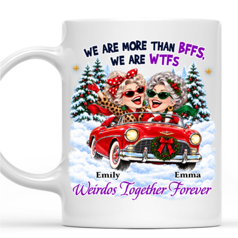Custom Best Friend, Christmas & Birthday Friendship Keepsake Gift • Road Trip Weirdos - Personalized Coffee Mug