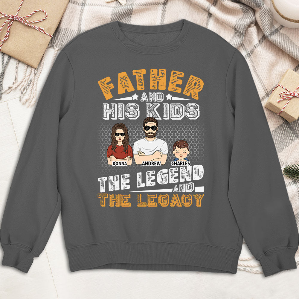 Custom Christmas & Birthday Keepsake Gift • Father And Kids - Personalized Shirt