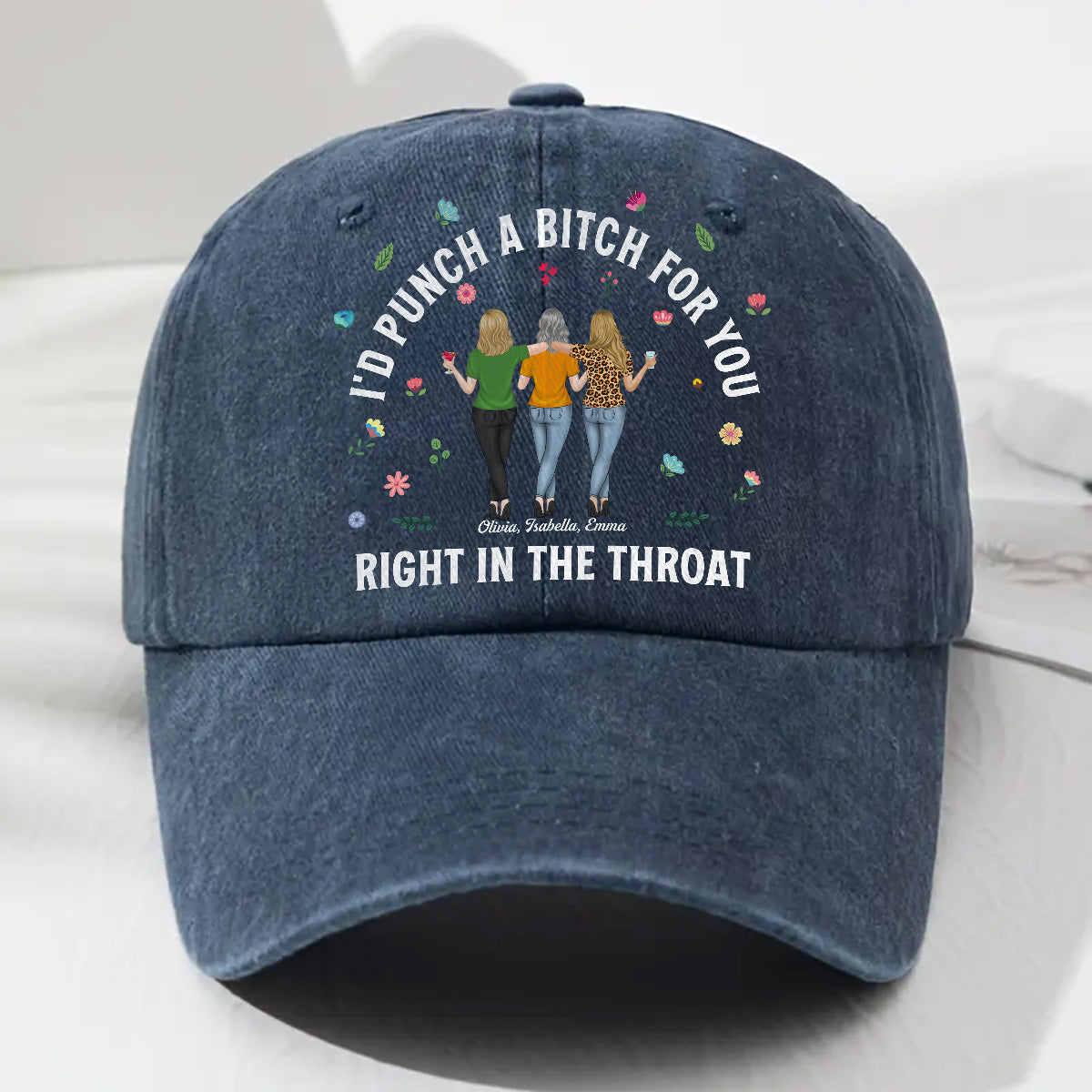 Custom Christmas Headwear Birthday Gifts for Cat Parents • Do It For You - Personalized Vintage Washed Denim Cap