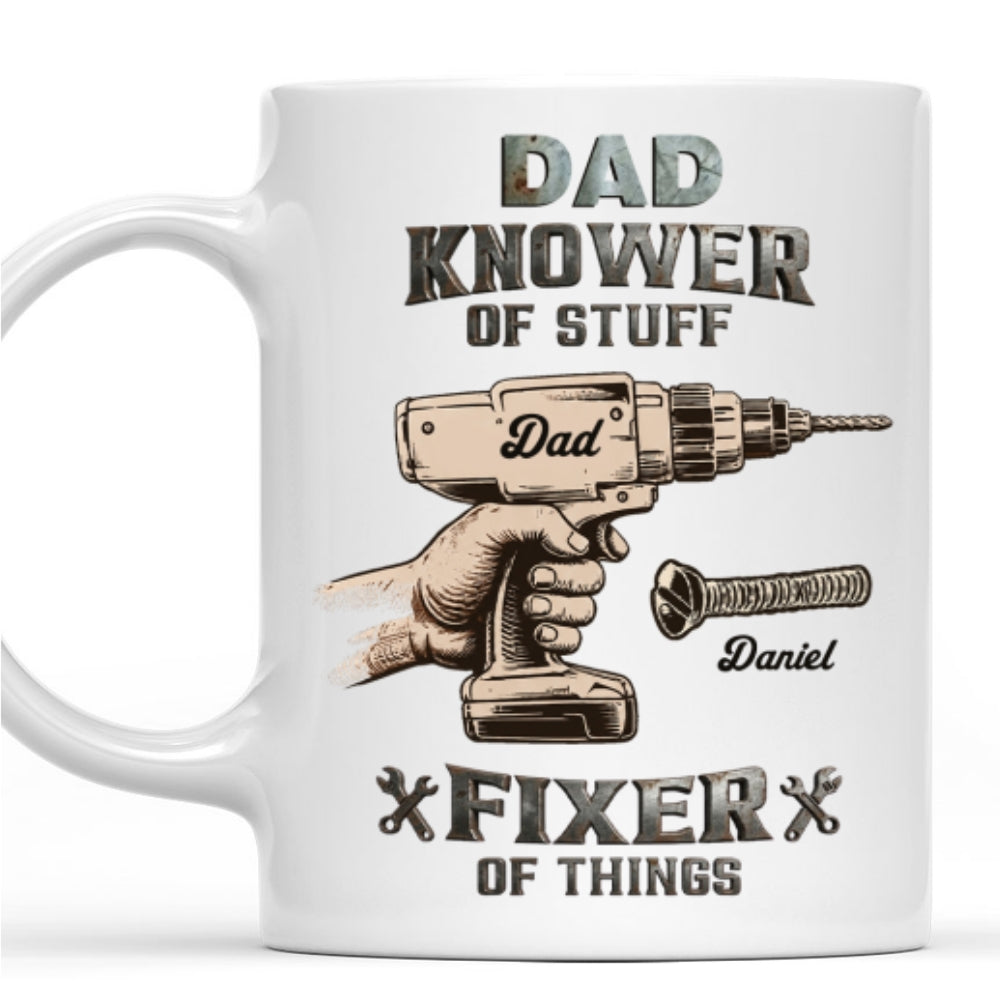Custom Father's Day, Special Gift for Dad & Grandpa • Fixer Of Things - Personalized Coffee Mug