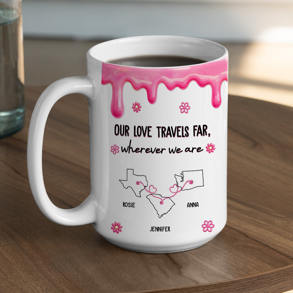 Custom Mother's Day Gift for Mom & Grandma • Wherever We Are - Personalized Coffee Mug