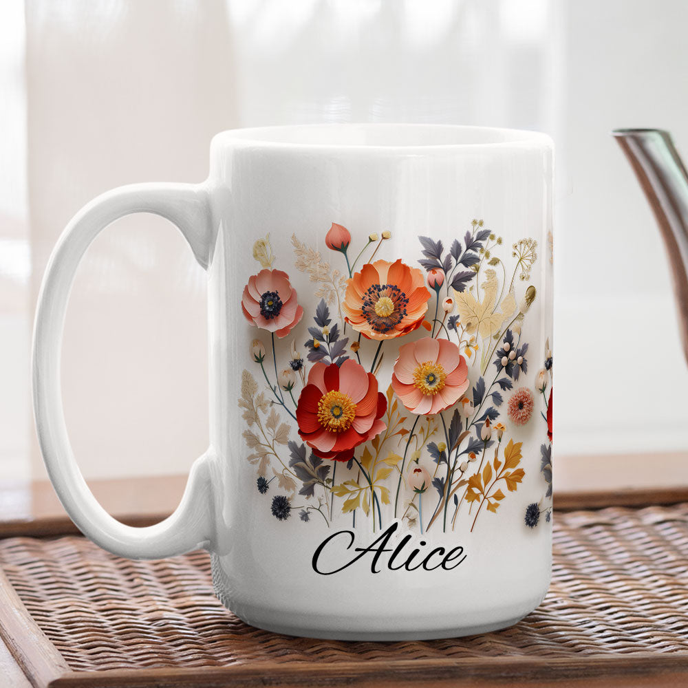 Custom Best Friend, Christmas & Birthday Friendship Keepsake Gift • Flower Girl - Personalized Coffee Mug