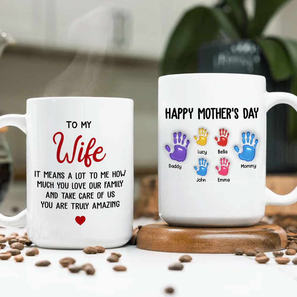 Custom Anniversary Keepsake Gifts For Couple • Amazing Wife - Personalized 3D Inflated Effect Mug
