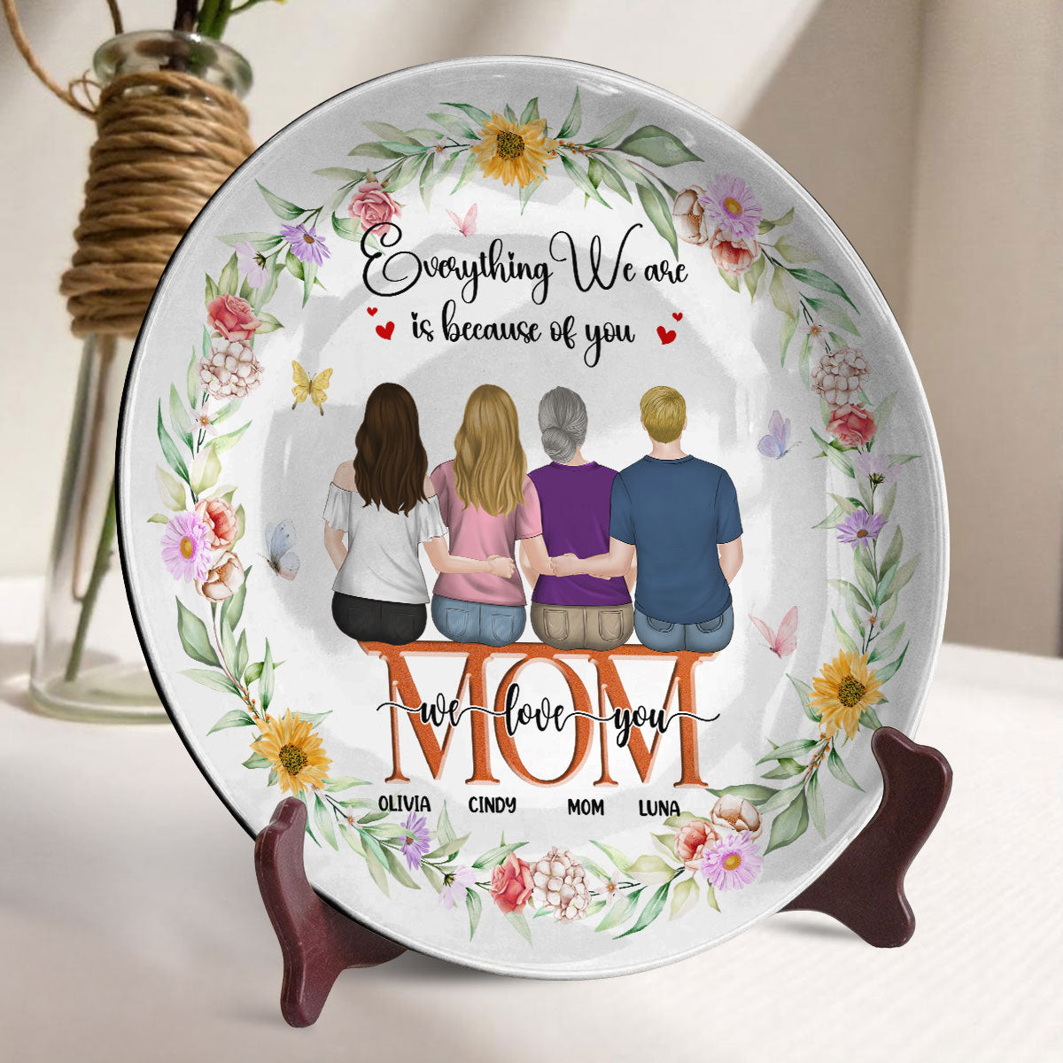 We Love You - Personalized Plate