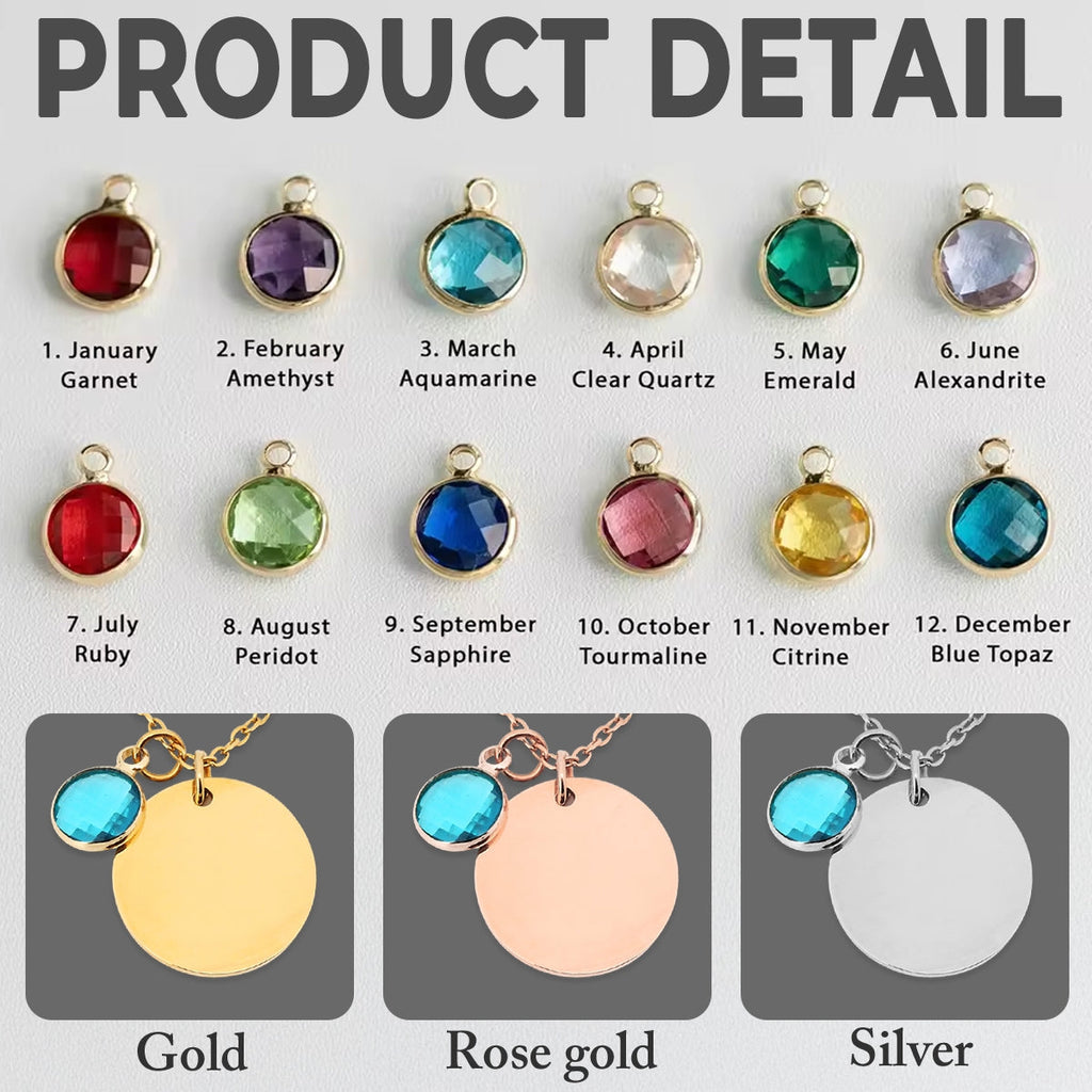 First My Daughter Forever My Friend - Personalized Birthstone Necklace With Message Card