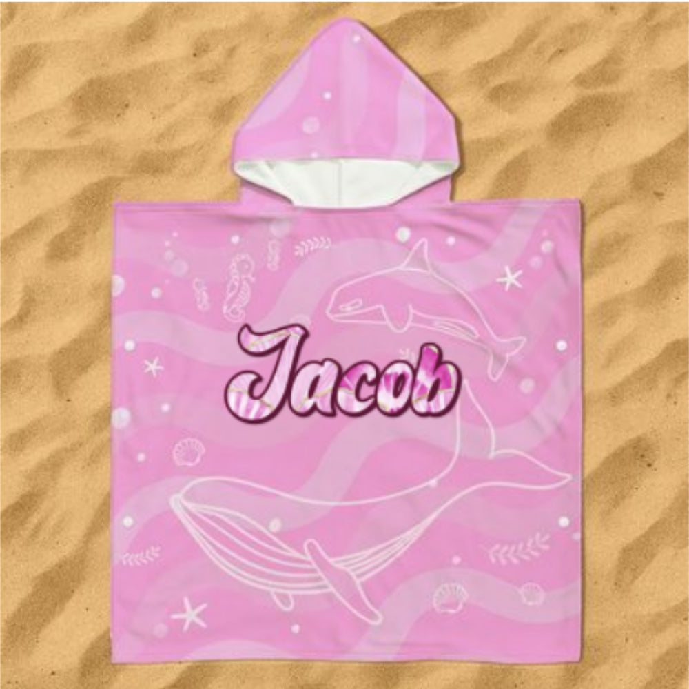 Baby Cotton Candy - Personalized Hooded Beach Towel