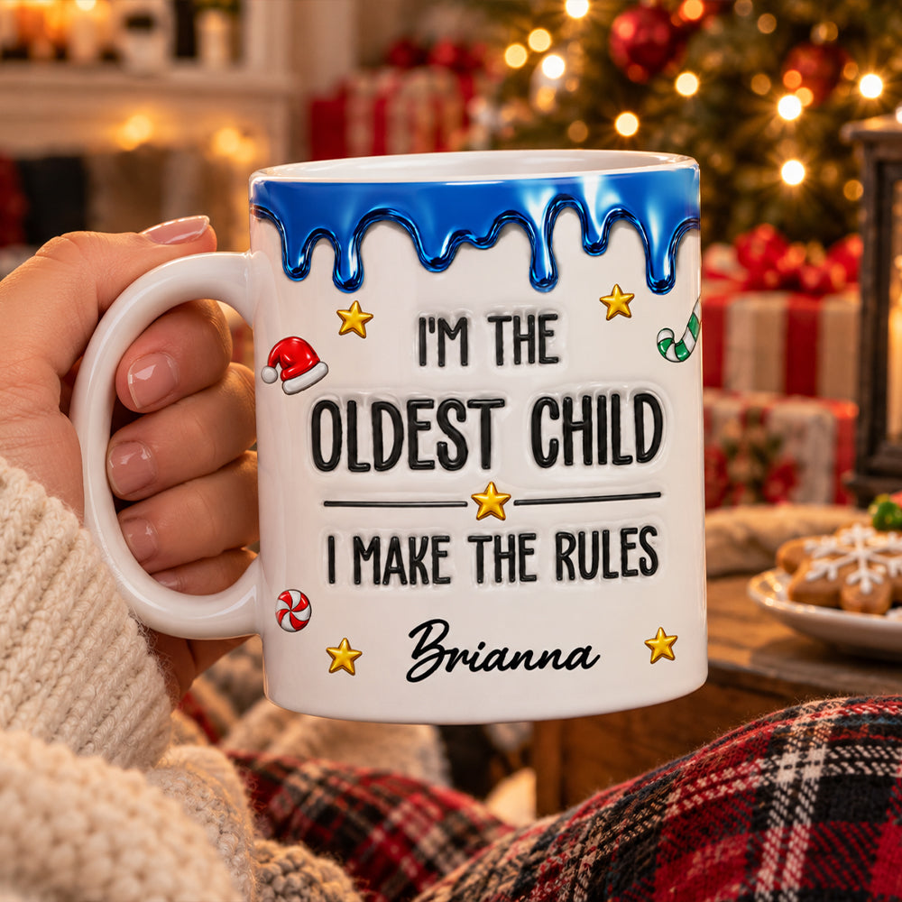 Custom Christmas & Birthday Keepsake Gift • Different Ages Same Family Chaos - Personalized 3D Inflated Effect Mug