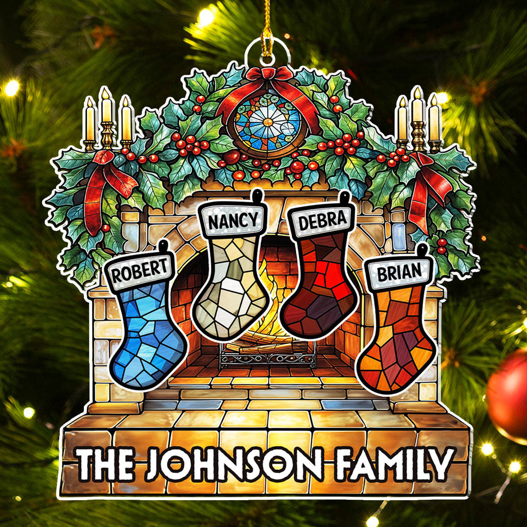Custom Family Ornament, Christmas Gift for Family Members •  Enjoy Christmas Together Version 2 - Personalized Acrylic Ornament