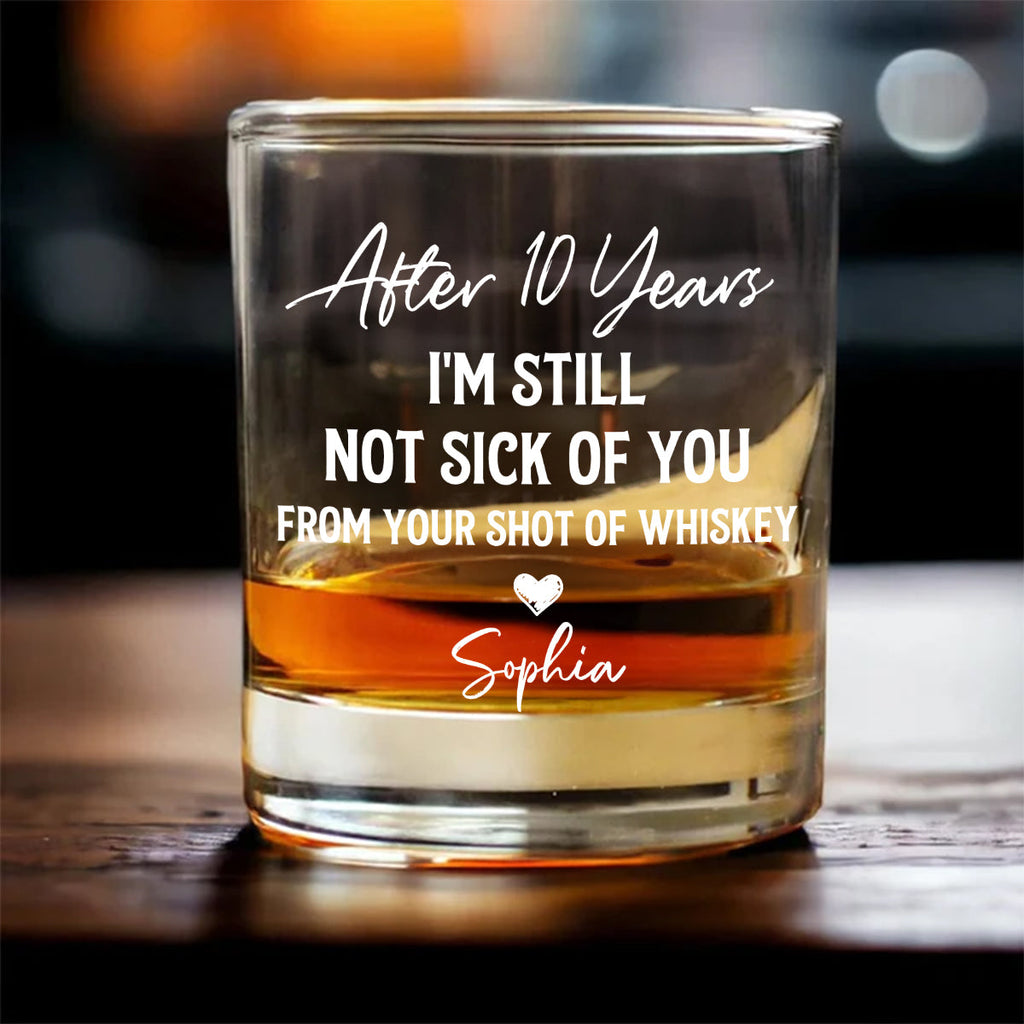 Custom Christmas Anniversary Birthday Drinkware Gifts for Couple • Love You Still - Personalized Whiskey Glass