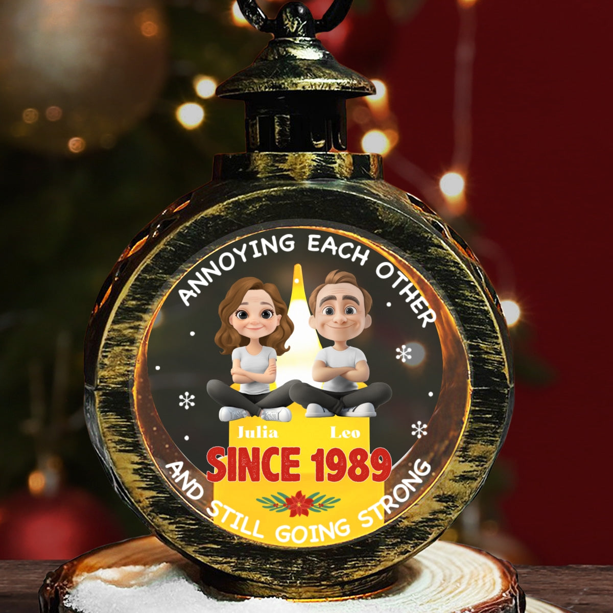 Custom Christmas Gifts for Loved Ones, Family Keepsake • Together Forever - Personalized Christmas Lantern