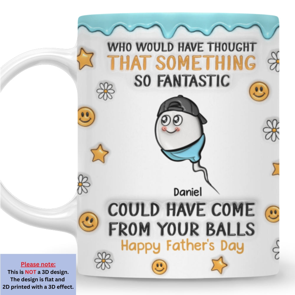 Custom Father's Day, Special Gift for Dad & Grandpa • We All Came From There - Personalized 3D Inflated Effect Mug