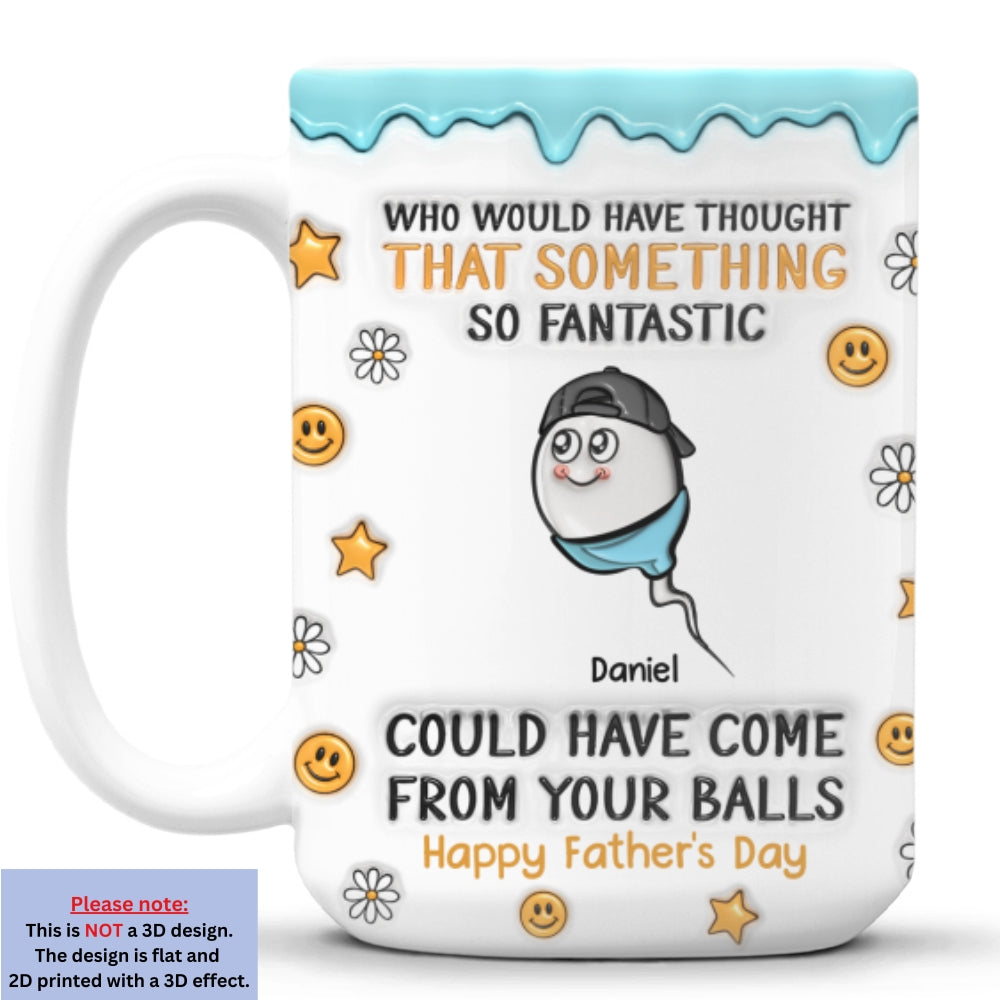 Custom Father's Day, Special Gift for Dad & Grandpa • We All Came From There - Personalized 3D Inflated Effect Mug