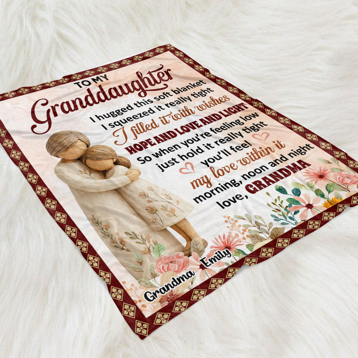 Hope And Love And Light - Personalized Fleece Blanket
