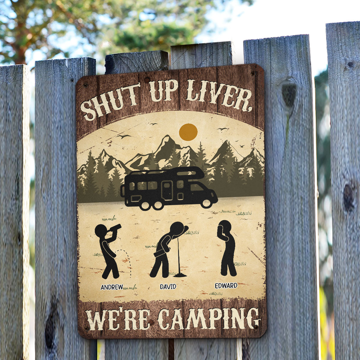 Custom Home & Wall Decor, Birthday & Christmas Gift • Campfire Lit Liver Not Ready - Personalized Metal Sign