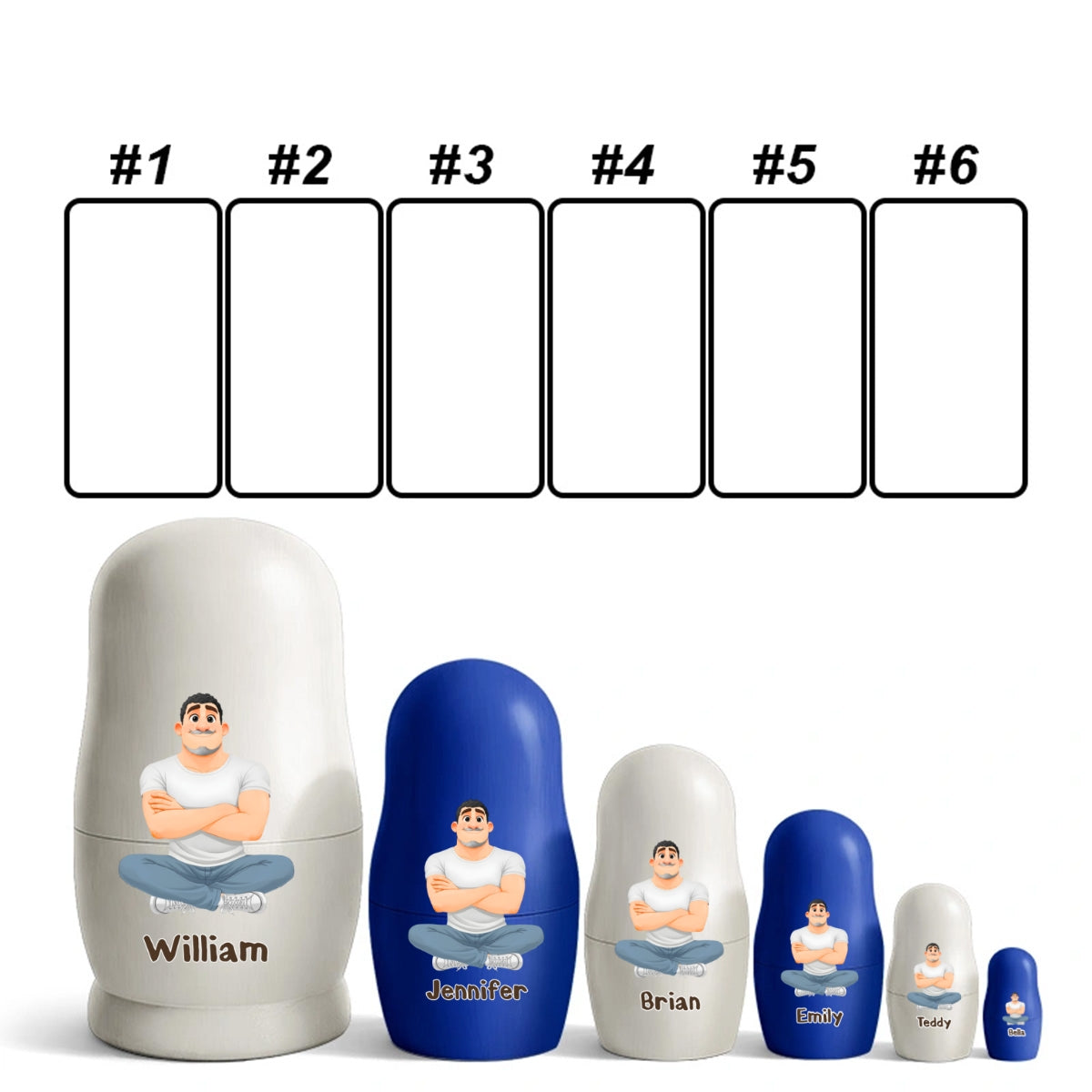 Growing Lovely Family - Personalized Nesting Doll