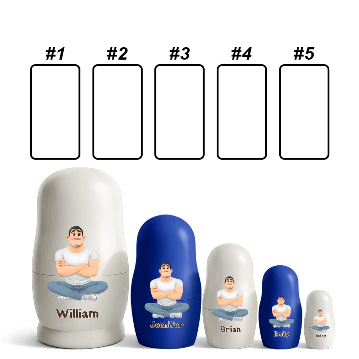 Growing Lovely Family - Personalized Nesting Doll