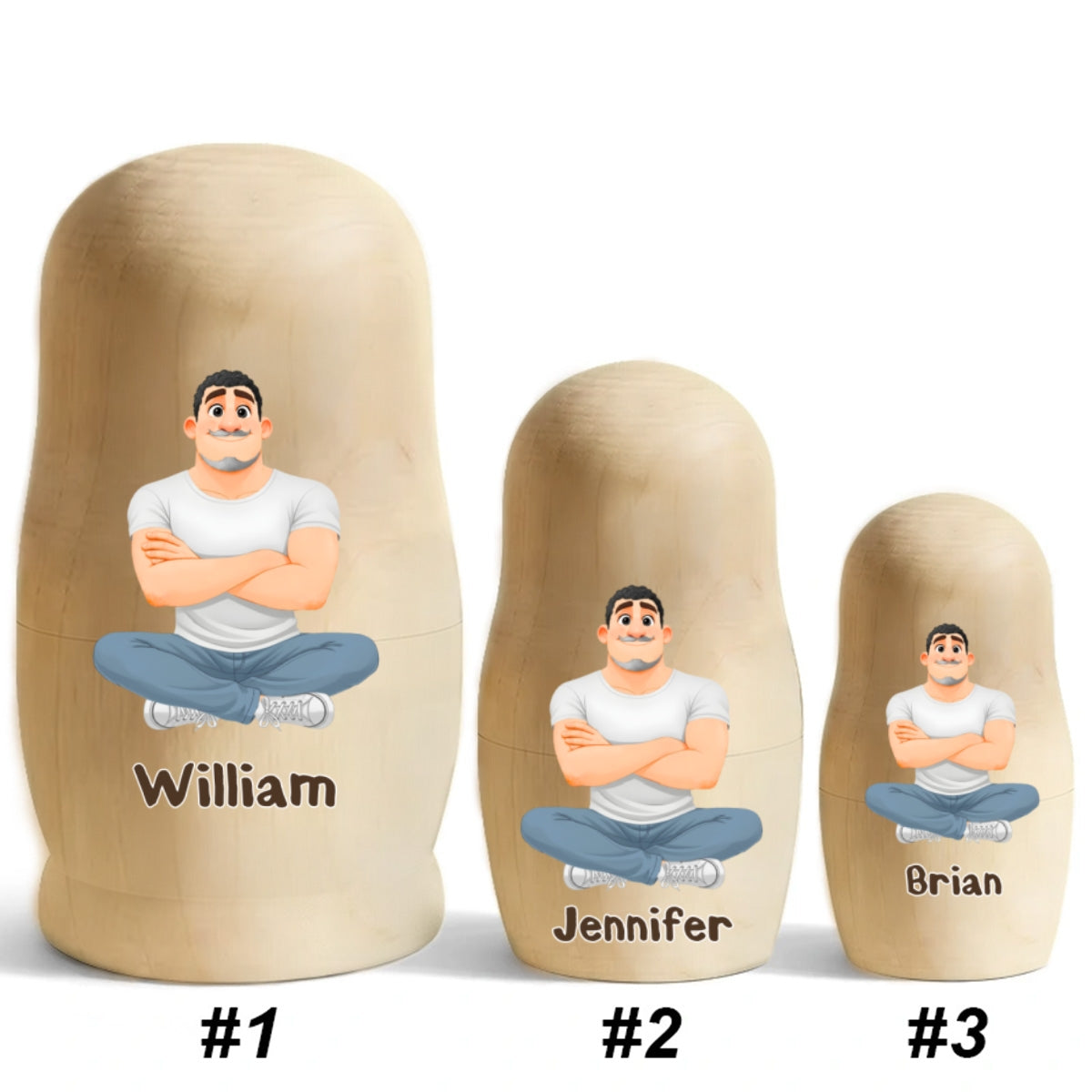 Growing Lovely Family - Personalized Nesting Doll