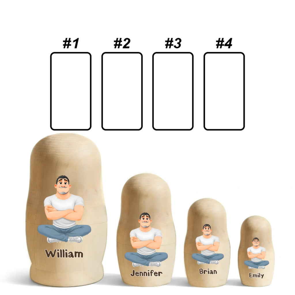 Growing Lovely Family - Personalized Nesting Doll