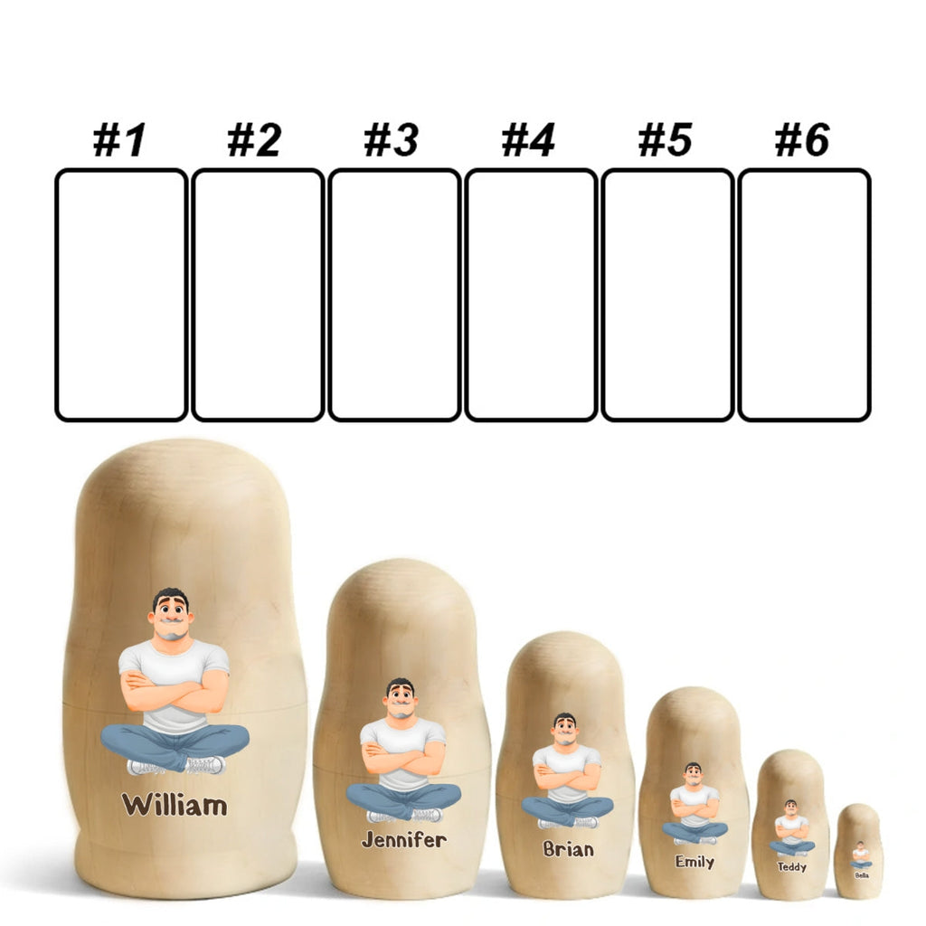 Growing Lovely Family - Personalized Nesting Doll