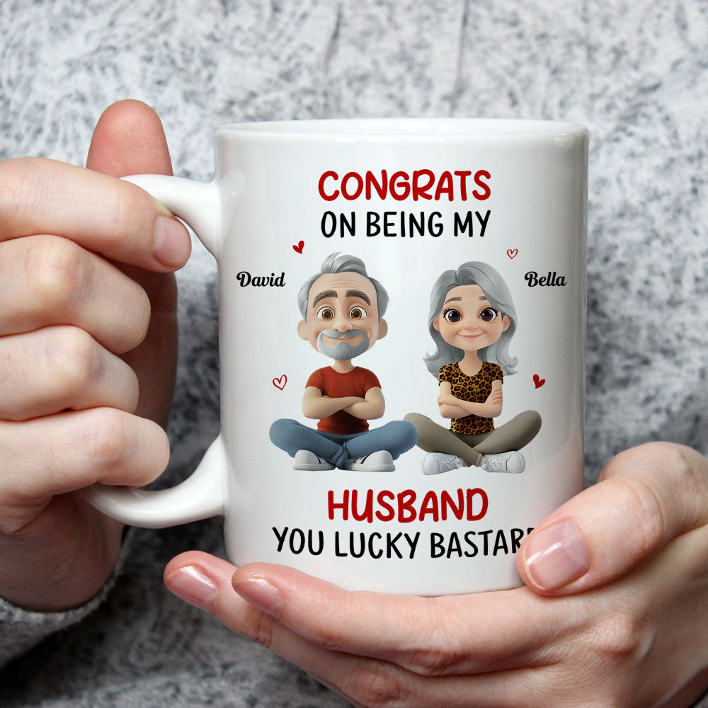 Custom Anniversary Keepsake Gifts For Couple • Congrats My Husband - Personalized Coffee Mug