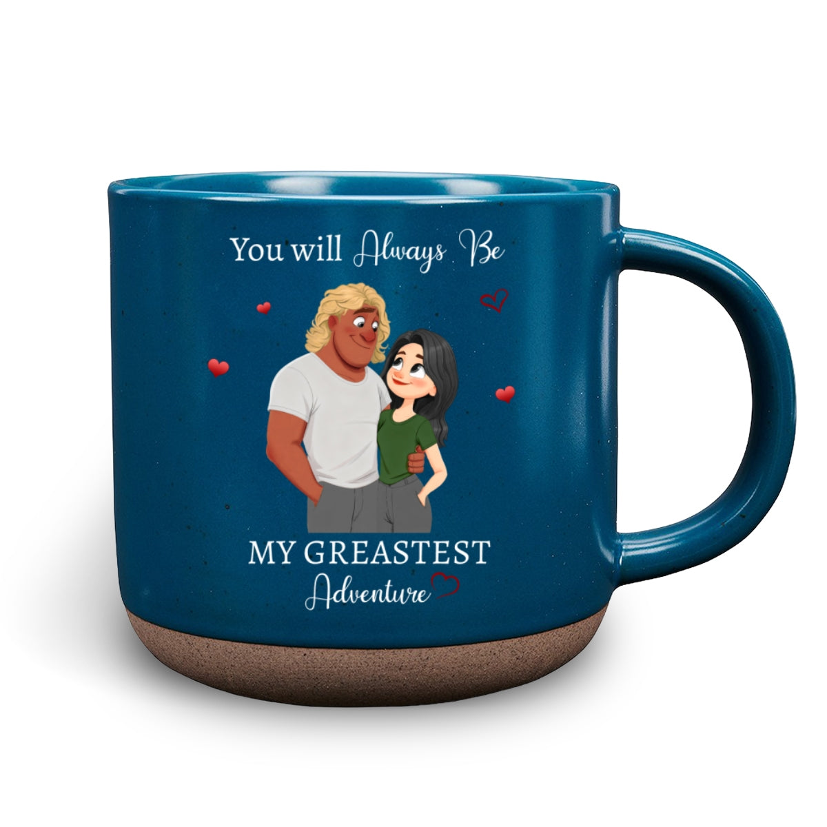 Custom Anniversary Keepsake Gifts For Couple • My Greatest Adventure - Personalized Pottery Mug