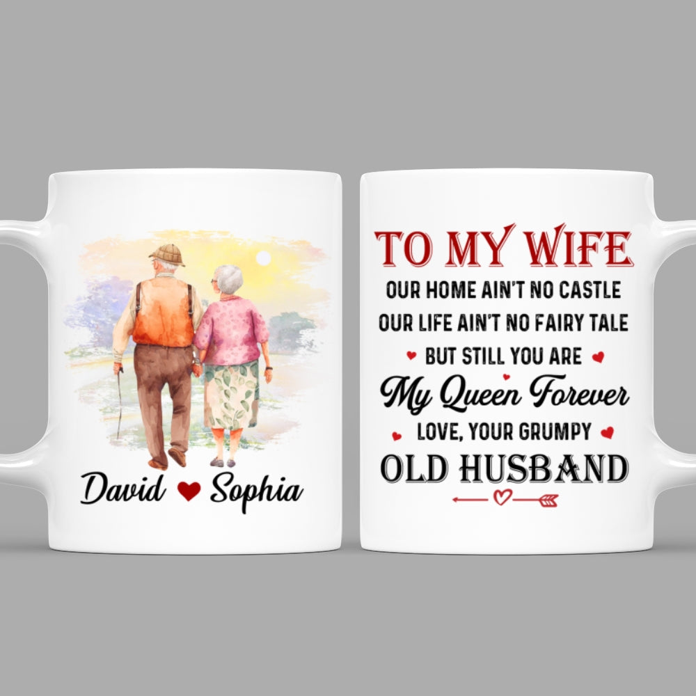 Custom Anniversary Keepsake Gifts For Couple • You Are My Queen - Personalized Coffee Mug