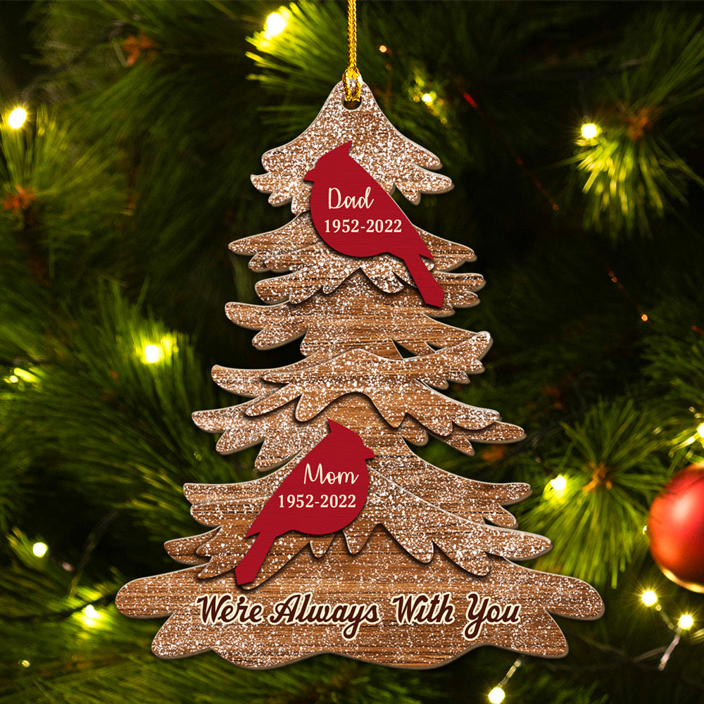 Custom Keepsake Christmas Ornament •  In Loving Memory - Personalized Wood Ornament