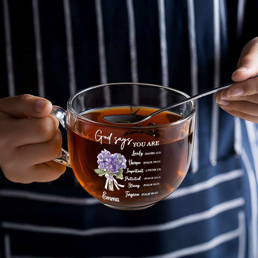 You Are Lovely - Personalized Glass Tea Cup