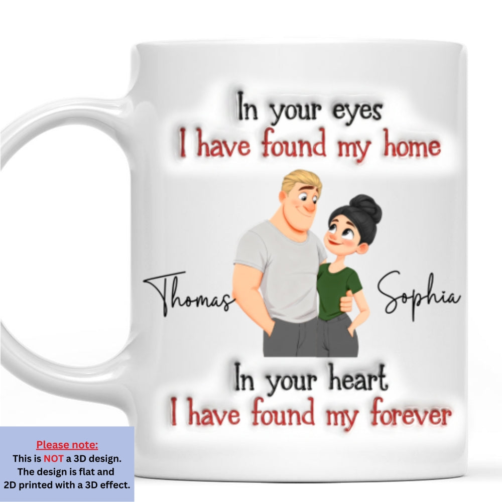 Custom Christmas & Birthday Keepsake Gift • Found My Forever - Personalized 3D Inflated Effect Mug