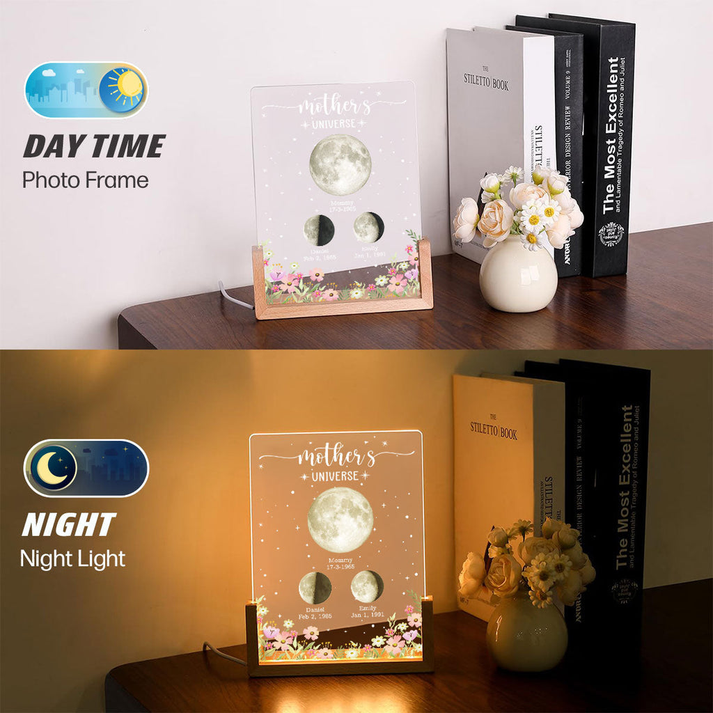 Custom Mother's Day Gift for Mom Grandma • Momma Love Brighter Than Moon - Personalized Night Light