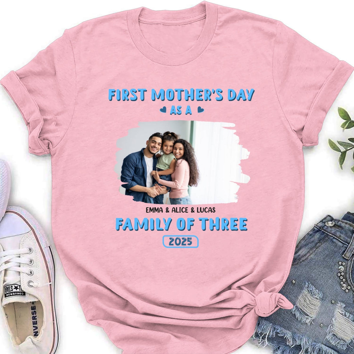 Custom Photo Christmas Anniversary Keepsake Gifts For Wife • First Mother Day Photo - Personalized Shirt