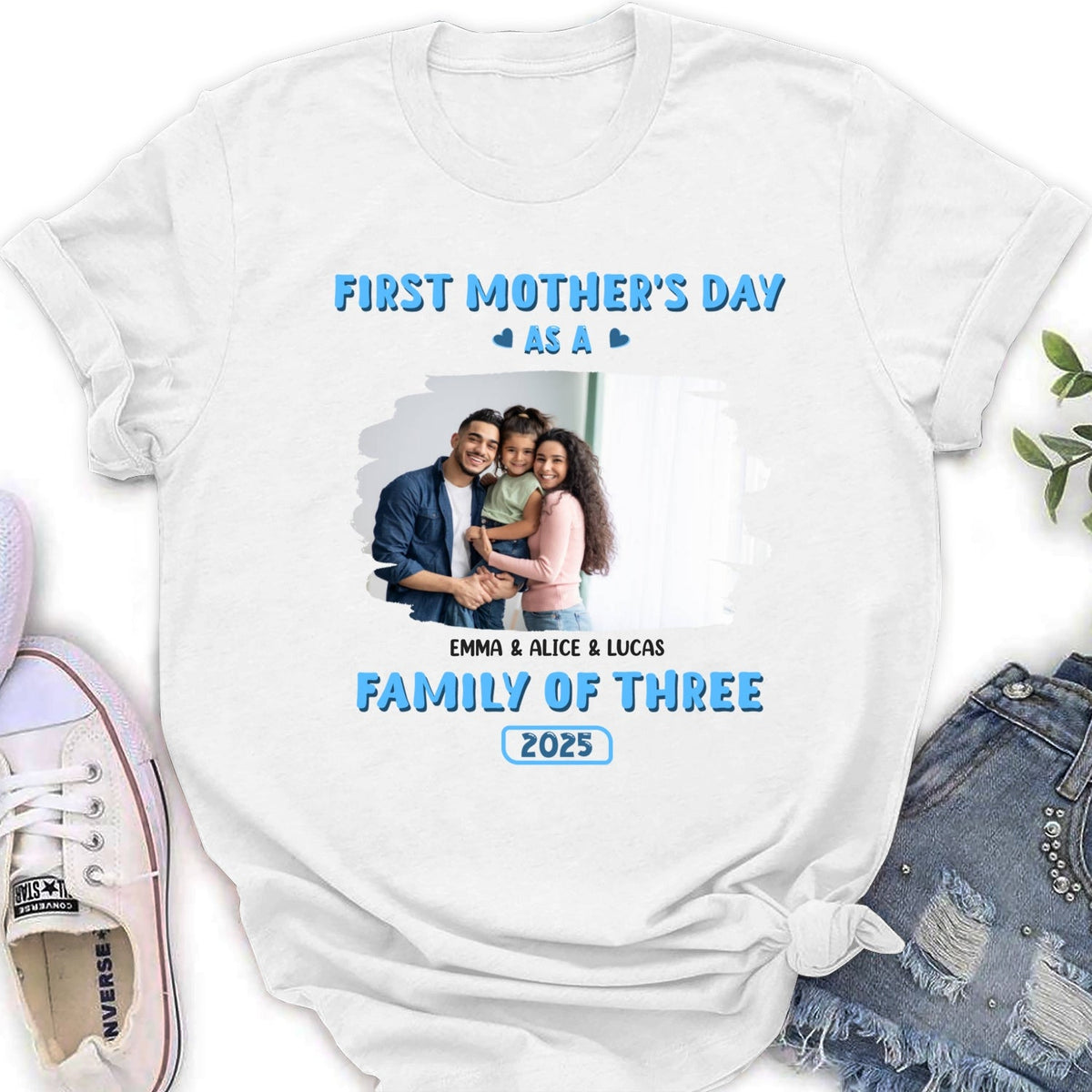 Custom Photo Christmas Anniversary Keepsake Gifts For Wife • First Mother Day Photo - Personalized Shirt