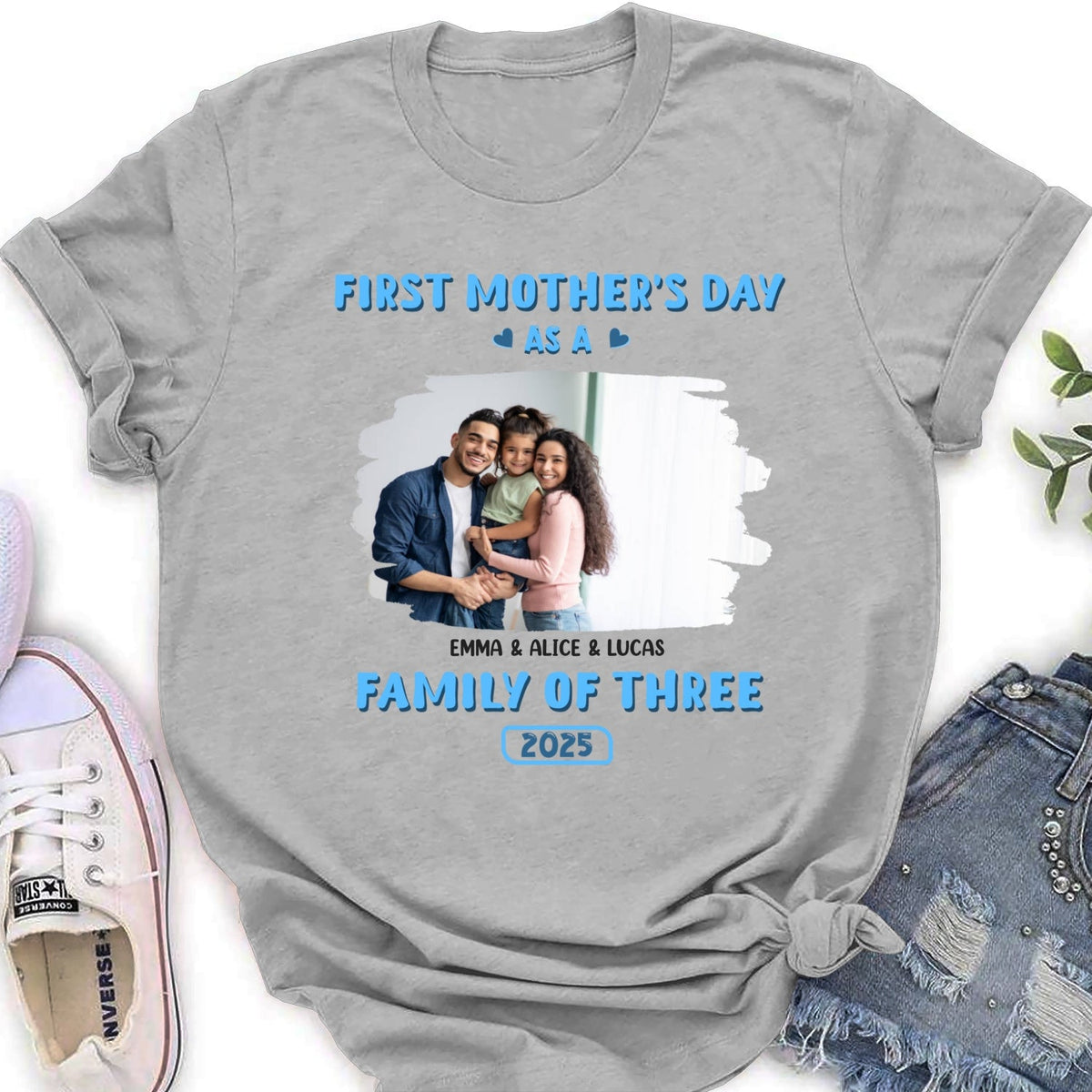 Custom Photo Christmas Anniversary Keepsake Gifts For Wife • First Mother Day Photo - Personalized Shirt