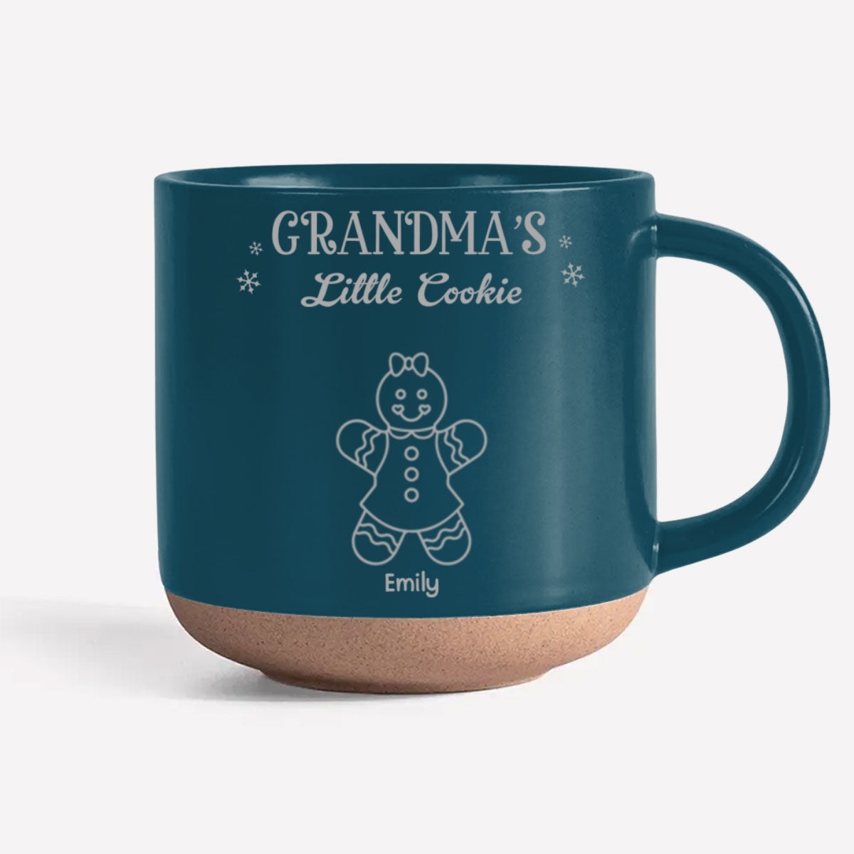 Custom Christmas & Birthday Gift For Grandma • Grandma And Little Cookies - Personalized Engraved Pottery Mug