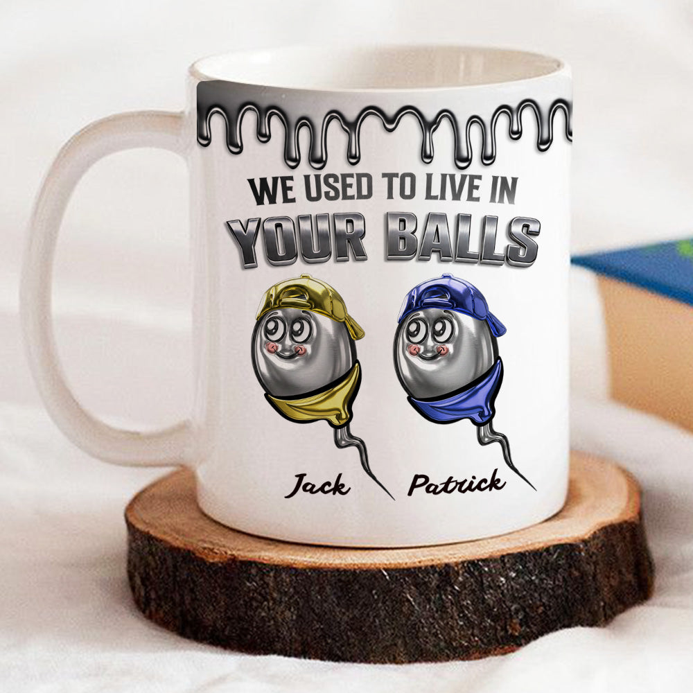 Custom Father's Day, Special Gift for Dad & Grandpa • Metal Sperm Family - Personalized 3D Effect Mug