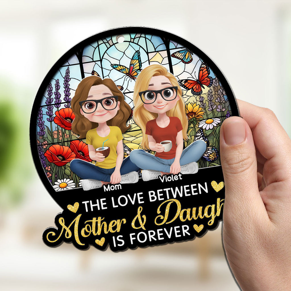 Custom Hanging Decor for Daughter Mom, Mother's Day Gifts • The Love By Heart - Personalized Suncatcher
