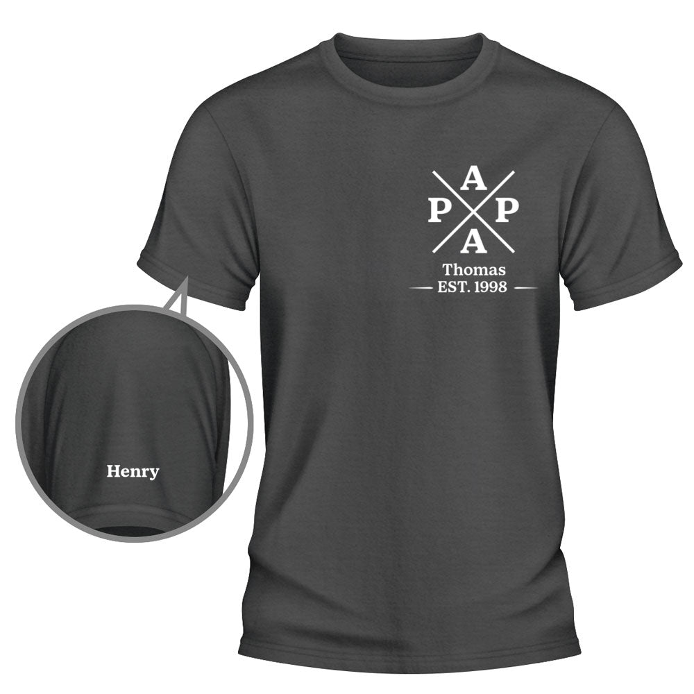 Custom Father's Day, Special Gift for Dad & Grandpa • Best Grandpa - Personalized Shirt With Design On Sleeve