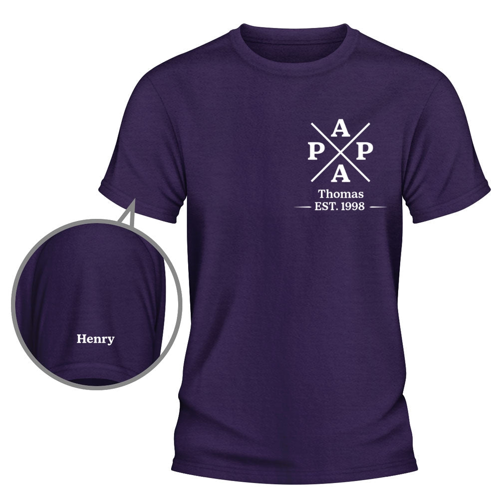 Custom Father's Day, Special Gift for Dad & Grandpa • Best Grandpa - Personalized Shirt With Design On Sleeve