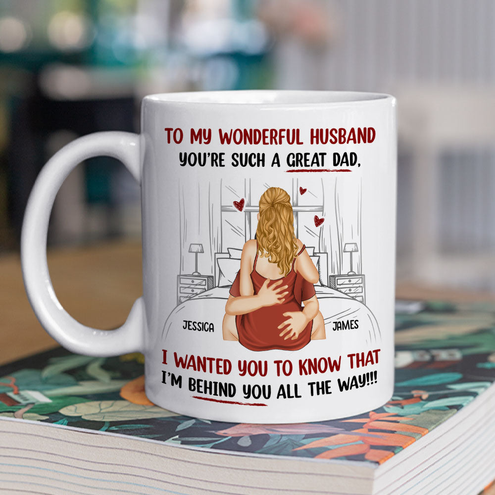 Custom Anniversary Keepsake Gifts For Couple • Right Behind You Always - Personalized Coffee Mug