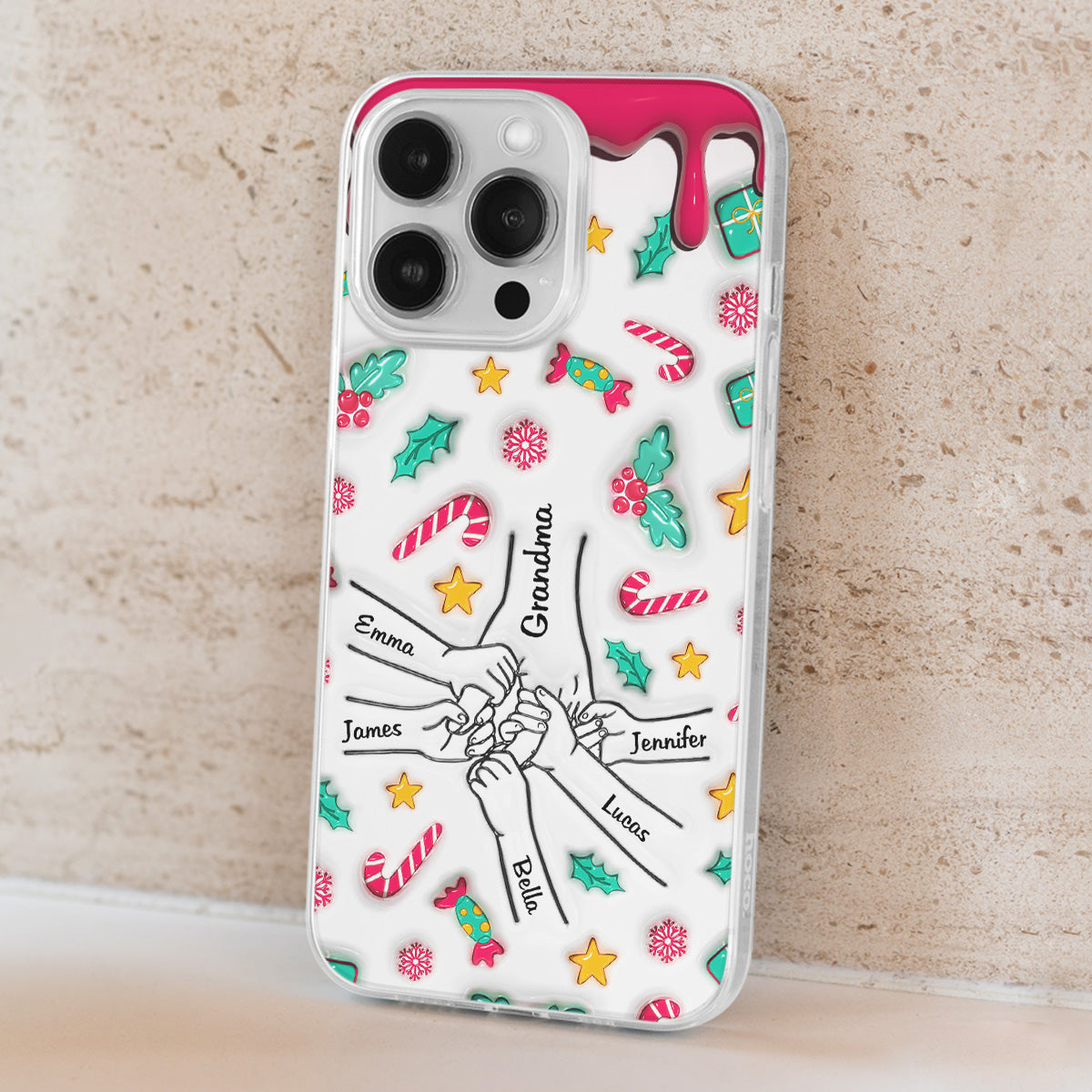Christmas Of Nana - Personalized 3D Inflated Effect Phone Case